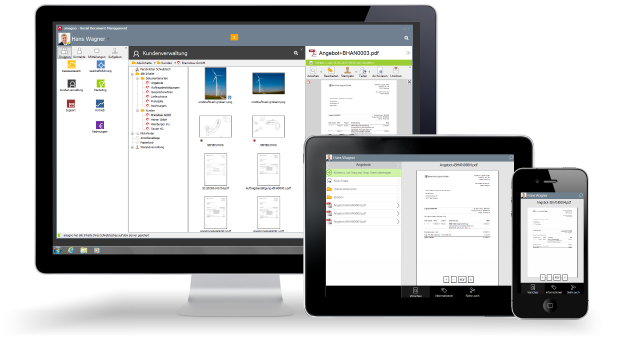 amagno client for Windows and mobile interface