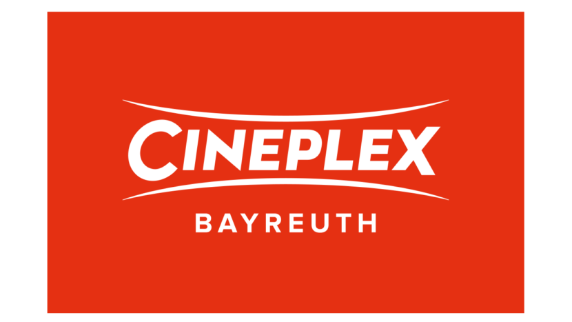 Logo von Cineplex Bayreuth auf rotem Hintergrund, repräsentiert die Marke im Bereich Unterhaltung.