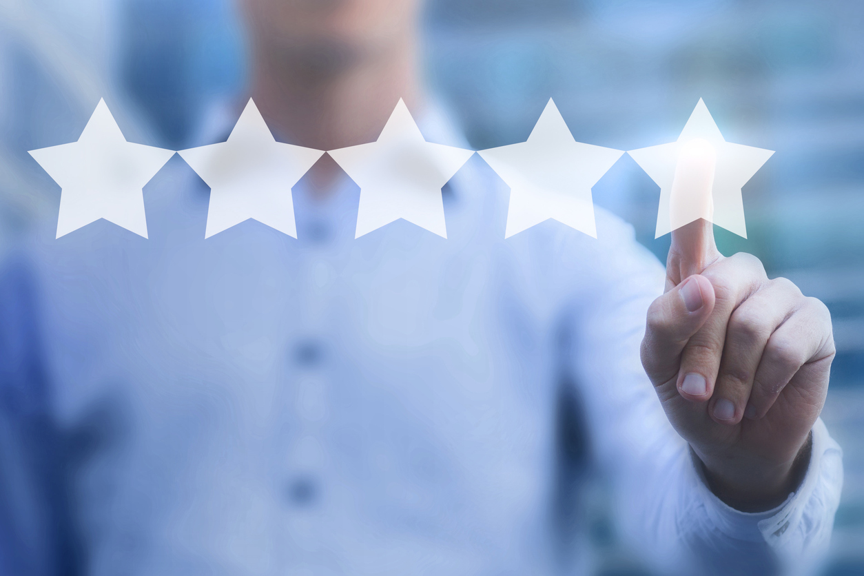rating online concept, 5 stars review, positive feedback Qualitätsmanagement Pflegeförderung - Pflege Förderungen Niedersachsen