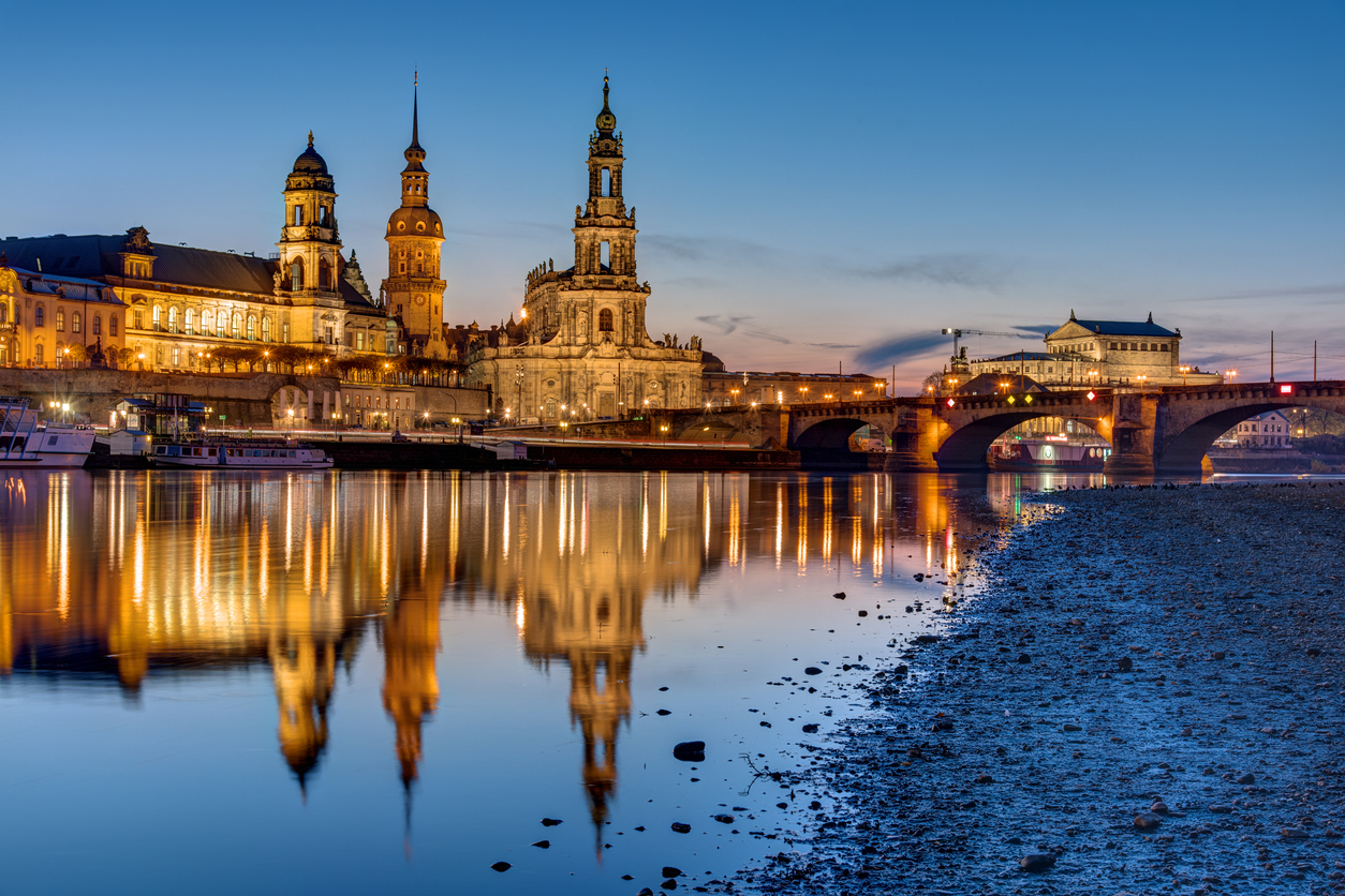 Sunset at the historic center of Dresden Dresden Sachsen - Förderungen