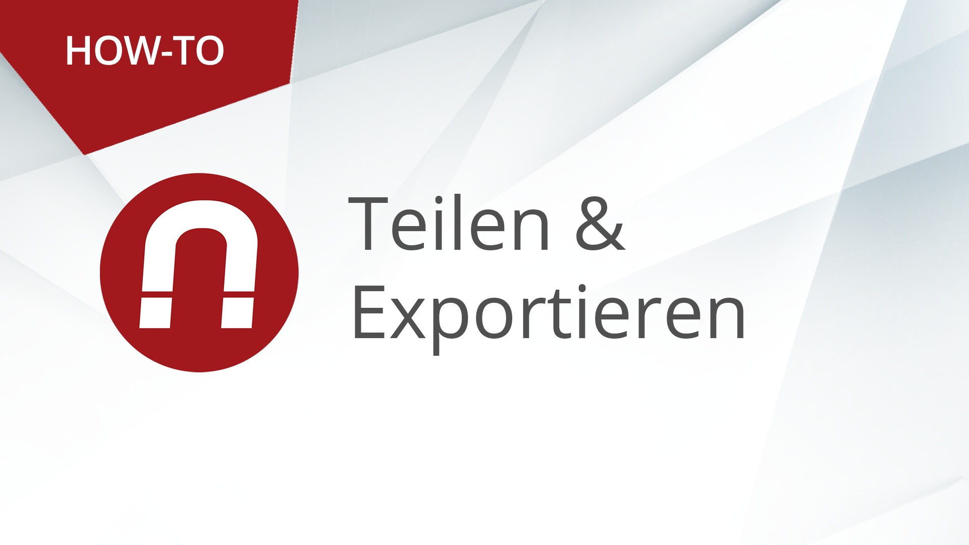 How-To: AMAGNO Advanced – Teilen & Exportieren