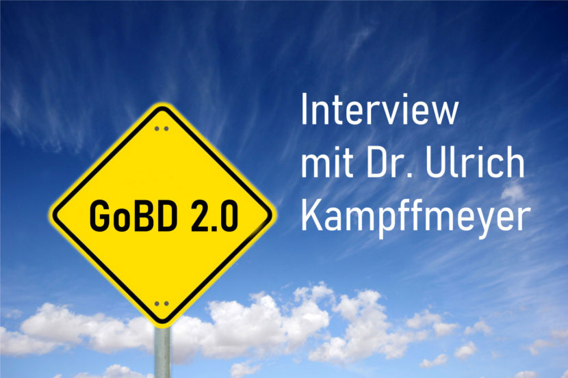 Verkehrsschild mit der Aufschrift GoBD 2.0, symbolisiert die Anforderungen an digitale Archivierung im Dokumentenmanagement.