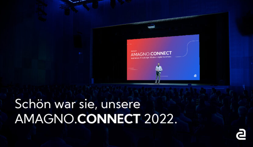 Veranstaltung Amagno.CONNECT 2022 mit Präsentation zu digitalen Workflows und Dokumentenmanagement.