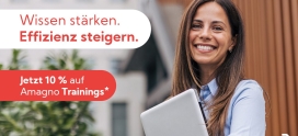 Wissen stärken. Effizienz steigern. Jetzt 10 % auf Amagno Trainings*.